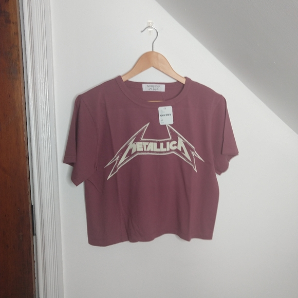 DAYDREAMER Metallica Young Metal Rebel Crop Tee - Picture 2 of 7